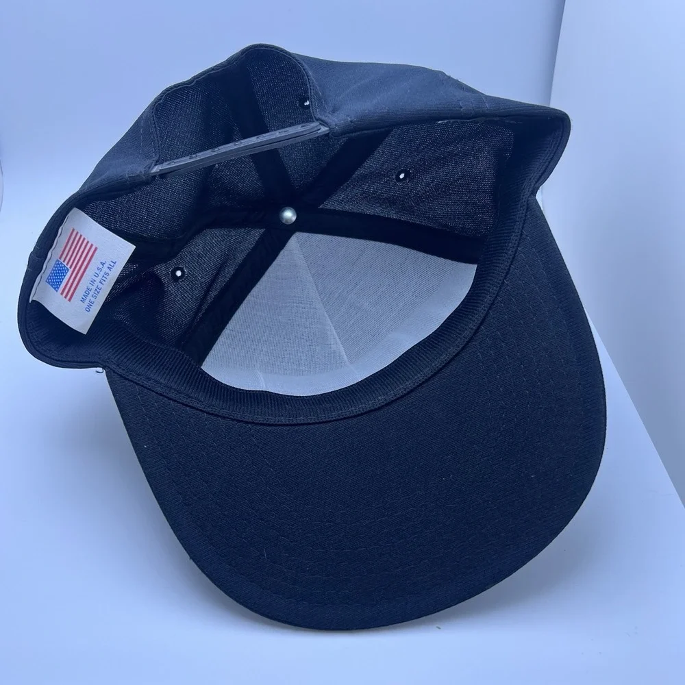 Vintage US Army Eagle Crest‎ Snapback Hat Cap Patch USA Military Black